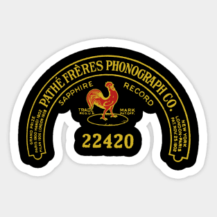 Pathe Freres Phonograph Co. Sticker